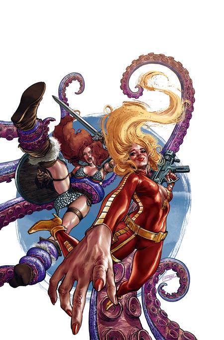 RED SONJA BARBARELLA #1 CVR O INC 1:15 DIEGO YAPUR FOIL VIRGIN VAR (NET)