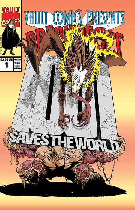 ONE ZERO ZERO ONE SAVES THE WORLD #1 CVR D INC 1:30 ADAM CAHOON VAULT VINTAGE HOMAGE VAR