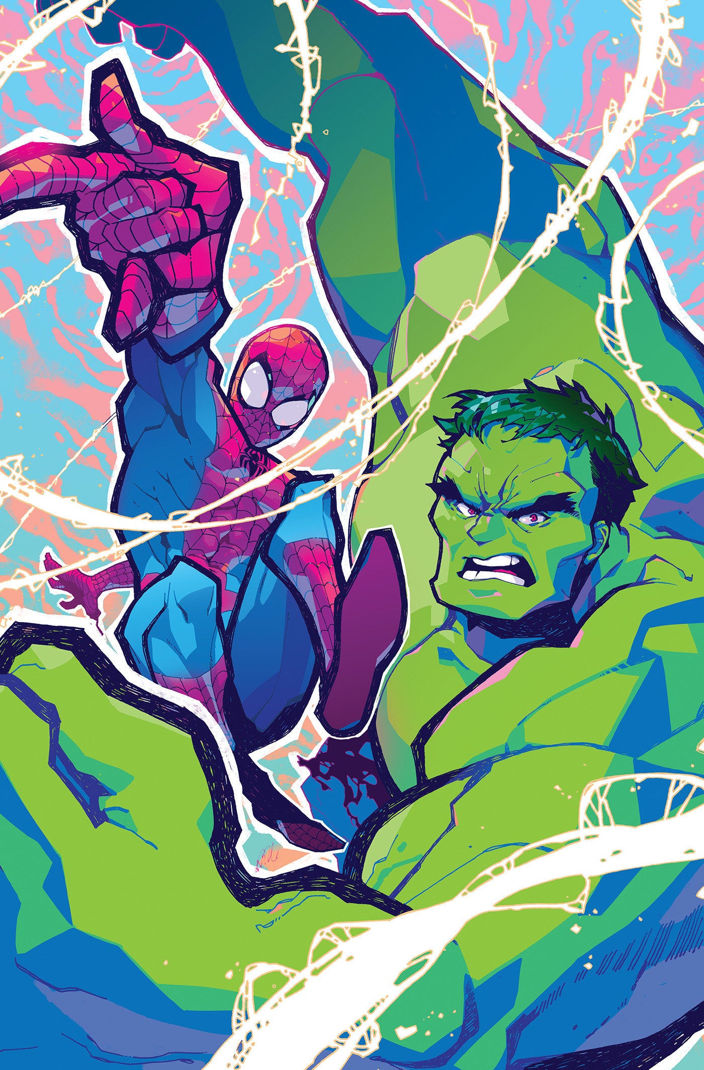 SPIDER-MAN/HULK: FIRE AND BRIMSTONE #1 ROSE BESCH VIRGIN VARIANT 1:100