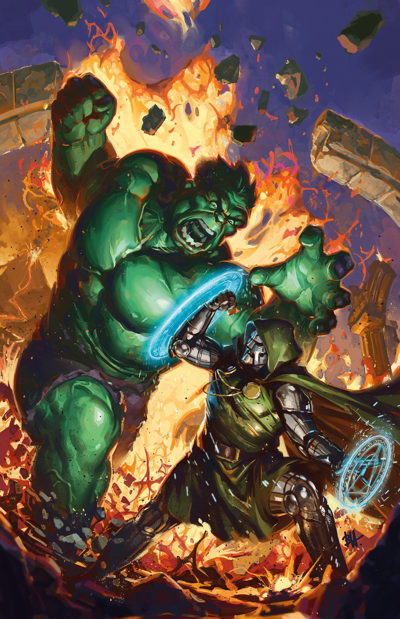 DOOM ALL-ON-ONE #1 BEN HARVEY VIRGIN VARIANT (1:50)
