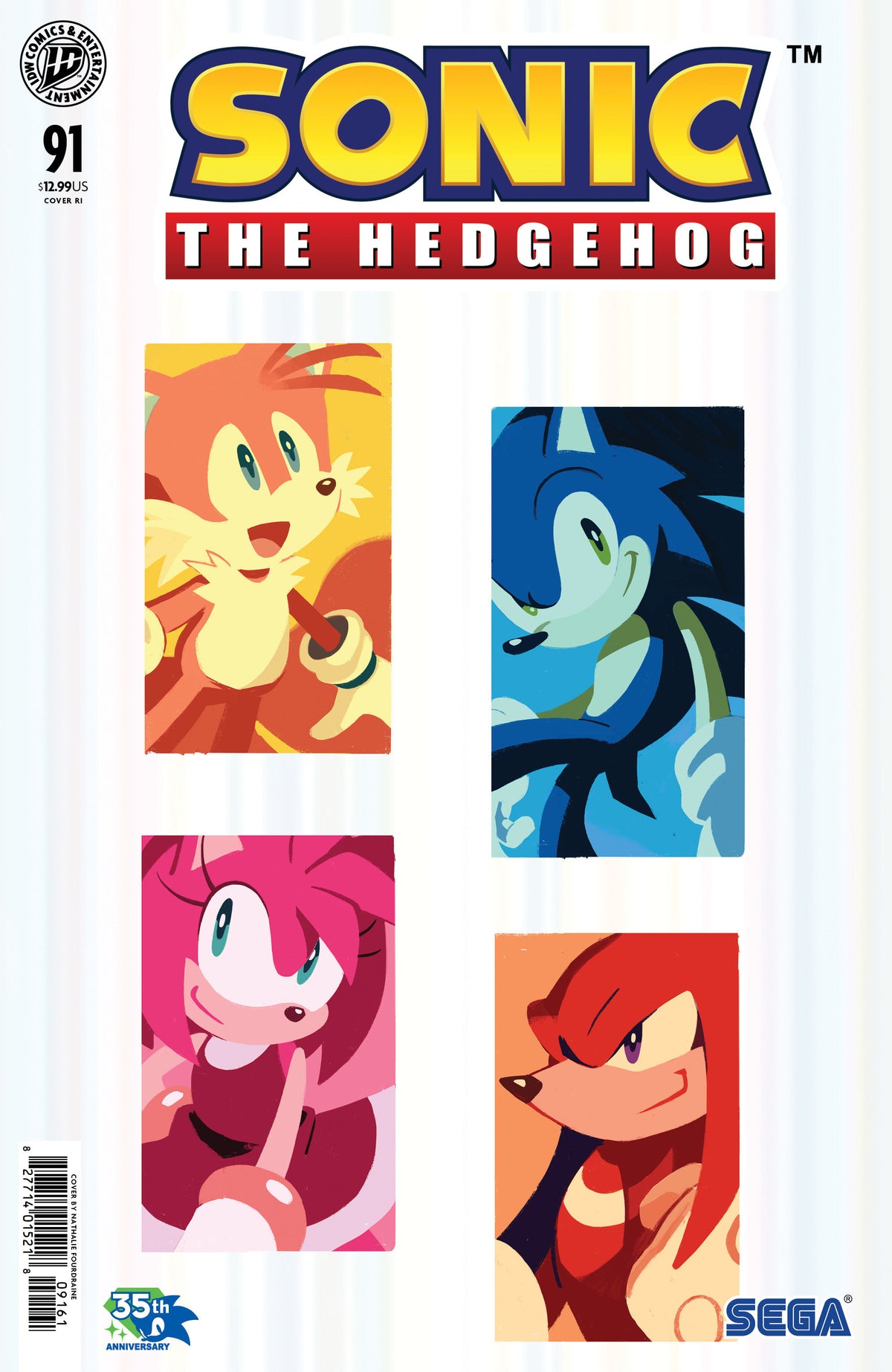 Sonic the Hedgehog #91 Variant RI (1:10) Foil (Fourdraine)