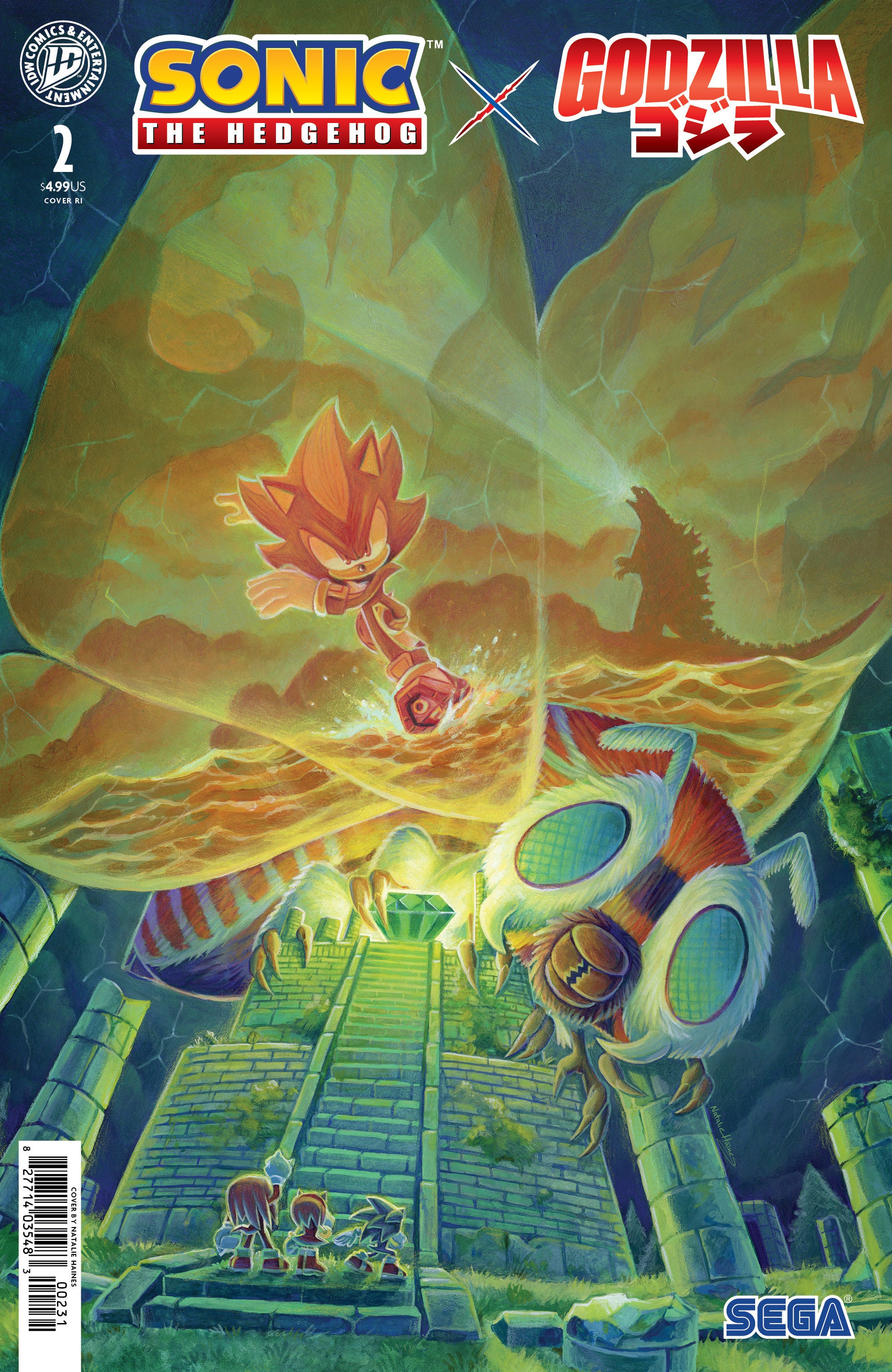 Sonic the Hedgehog x Godzilla #2 Variant RI (1:15) (Haines)