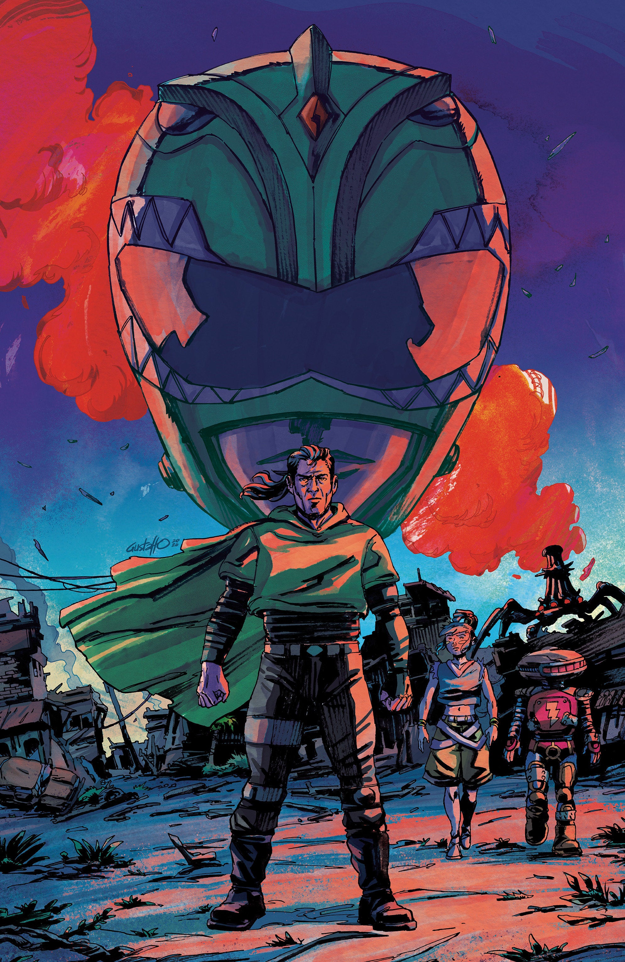Power Rangers Green #1 G 1:10 INCV Foil Variant (Full Art, Foil, Vargas)