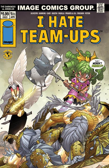 DARKNESS VS ANGELUS (ONE SHOT) CVR F PAT BOUTIN I HATE FAIRYLAND TEAM UP VAR