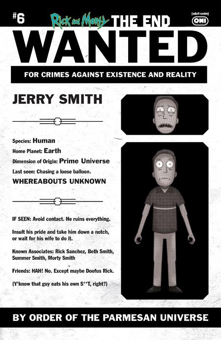 RICK AND MORTY THE END #6 (OF 6) CVR C INC 1:10 PHIL MURPHY MOST WANTED VAR