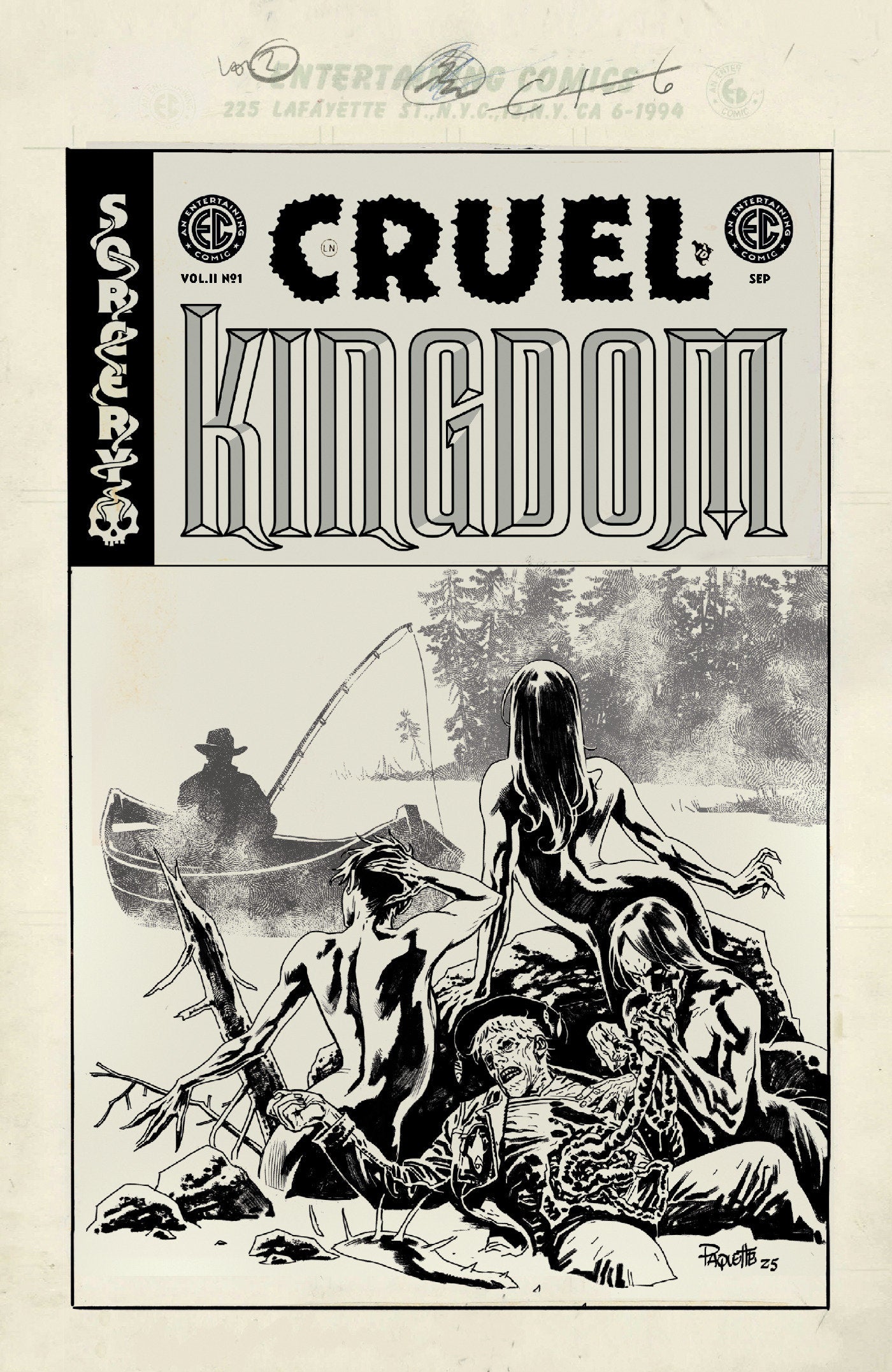 EC CRUEL KINGDOM 2 #1 CVR E INC 1:20 YANICK PAQUETTE B&W ARTIST EDITION VAR