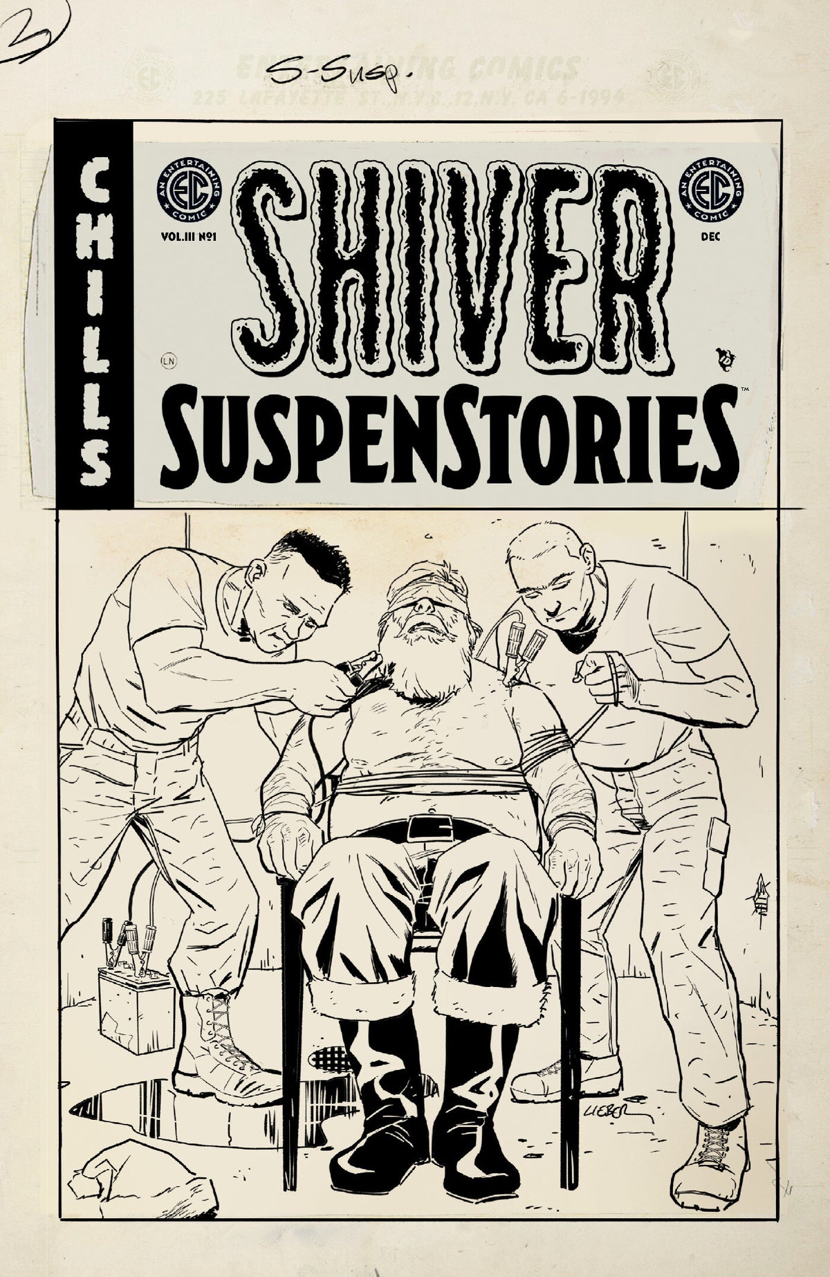 EC Shiver SuspenStories 3 #1 Cover D Steve Lieber B&W Artist Edition 1:20 Var