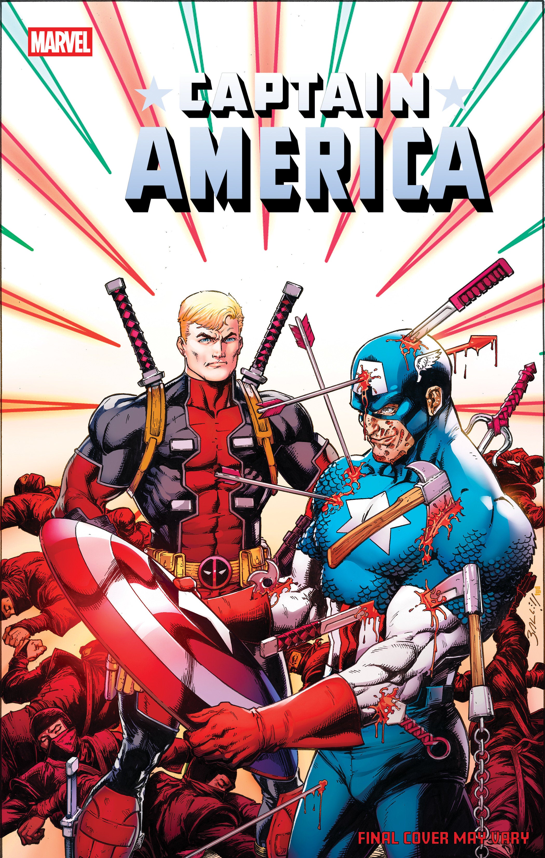 CAPTAIN AMERICA #9 MARK BAGLEY APRIL POOL'S DAY VARIANT