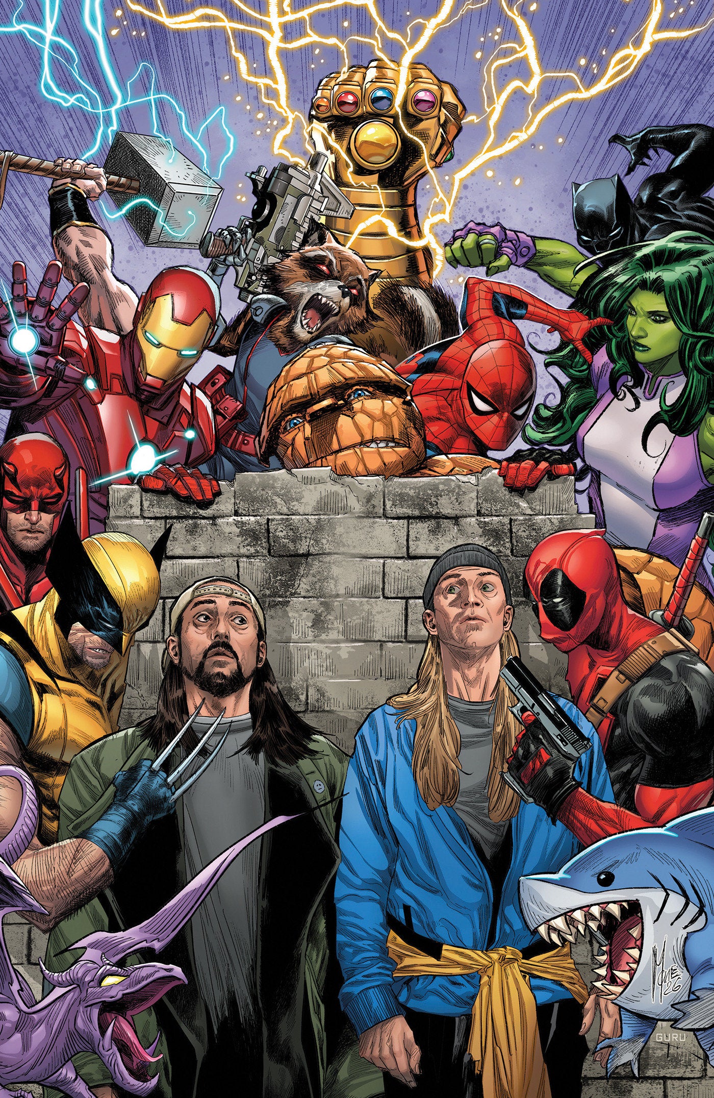 JAY & SILENT BOB: JAYS OF FUTURE PAST #1 MARCO CHECCHETTO RATIO VIRGIN 2ND PRINTING VARIANT 1:25