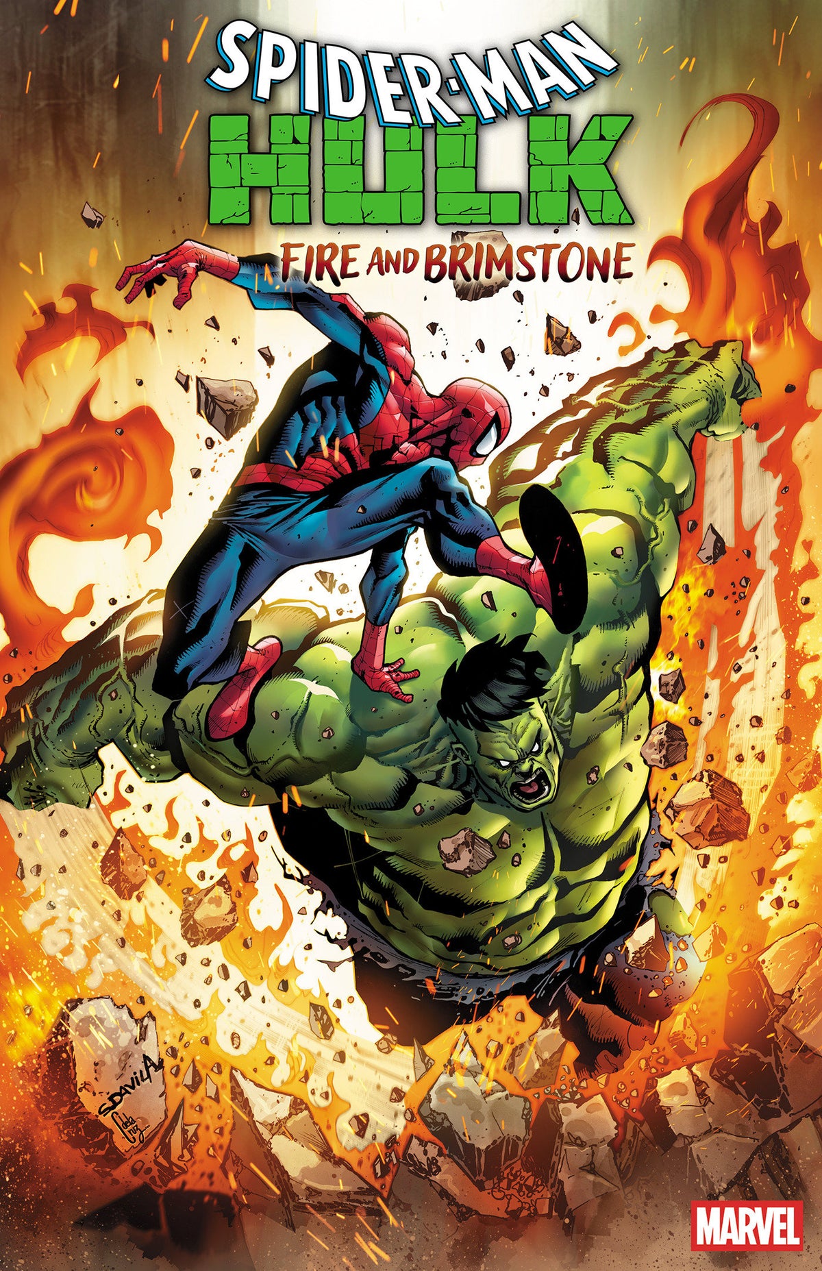 SPIDER-MAN/HULK: FIRE AND BRIMSTONE #4 SERGIO DAVILA 1:25 VARIANT