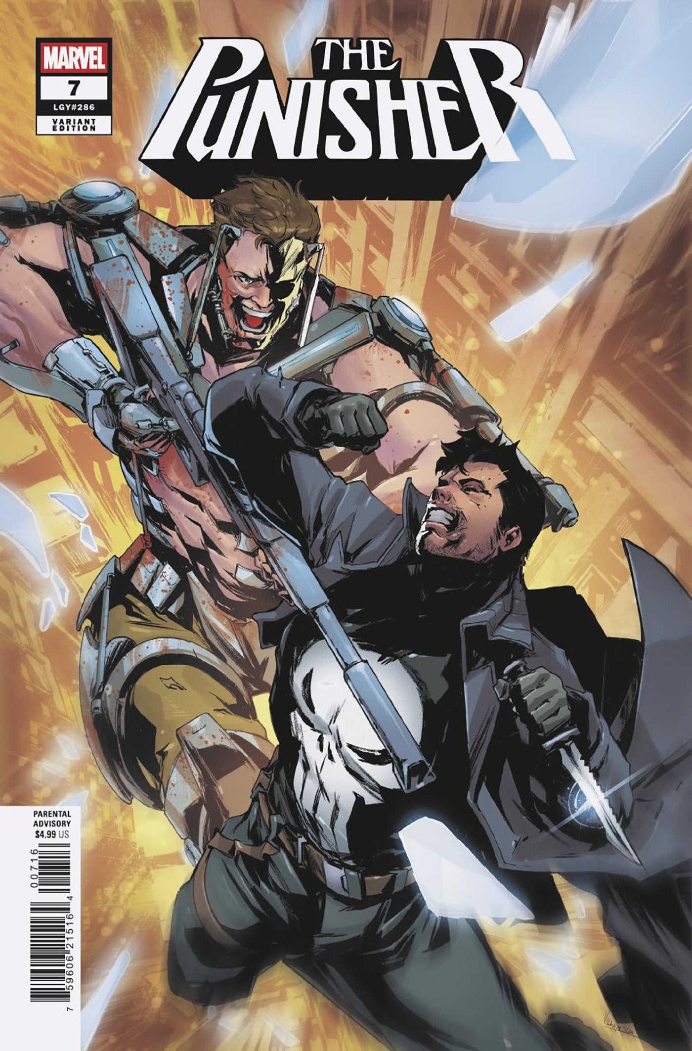 PUNISHER #7 PAOLO VILLANELLI VARIANT 1:25