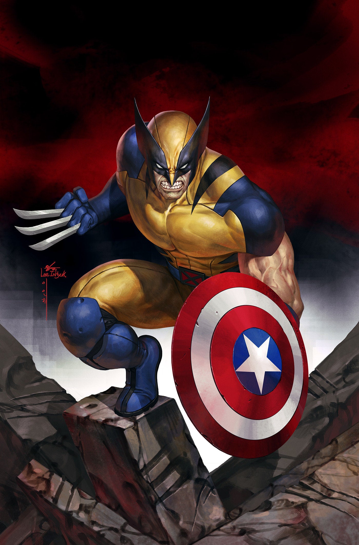 WOLVERINE: WEAPONS OF ARMAGEDDON #1 INHYUK LEE RATIO VIRGIN 2ND PRINTING VARIANT 1:25