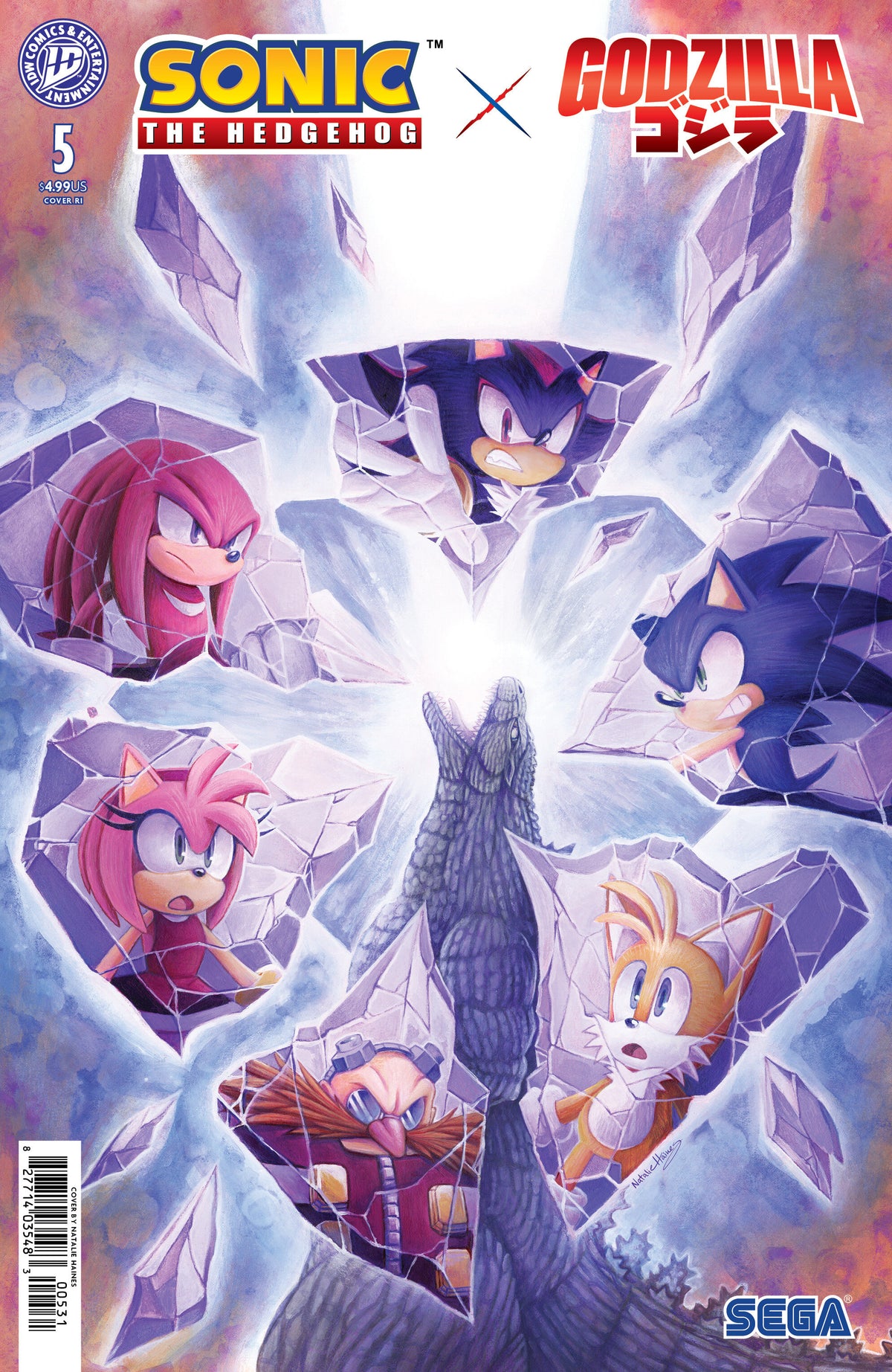 Sonic the Hedgehog x Godzilla #5 Variant RI (1:15) (Haines)