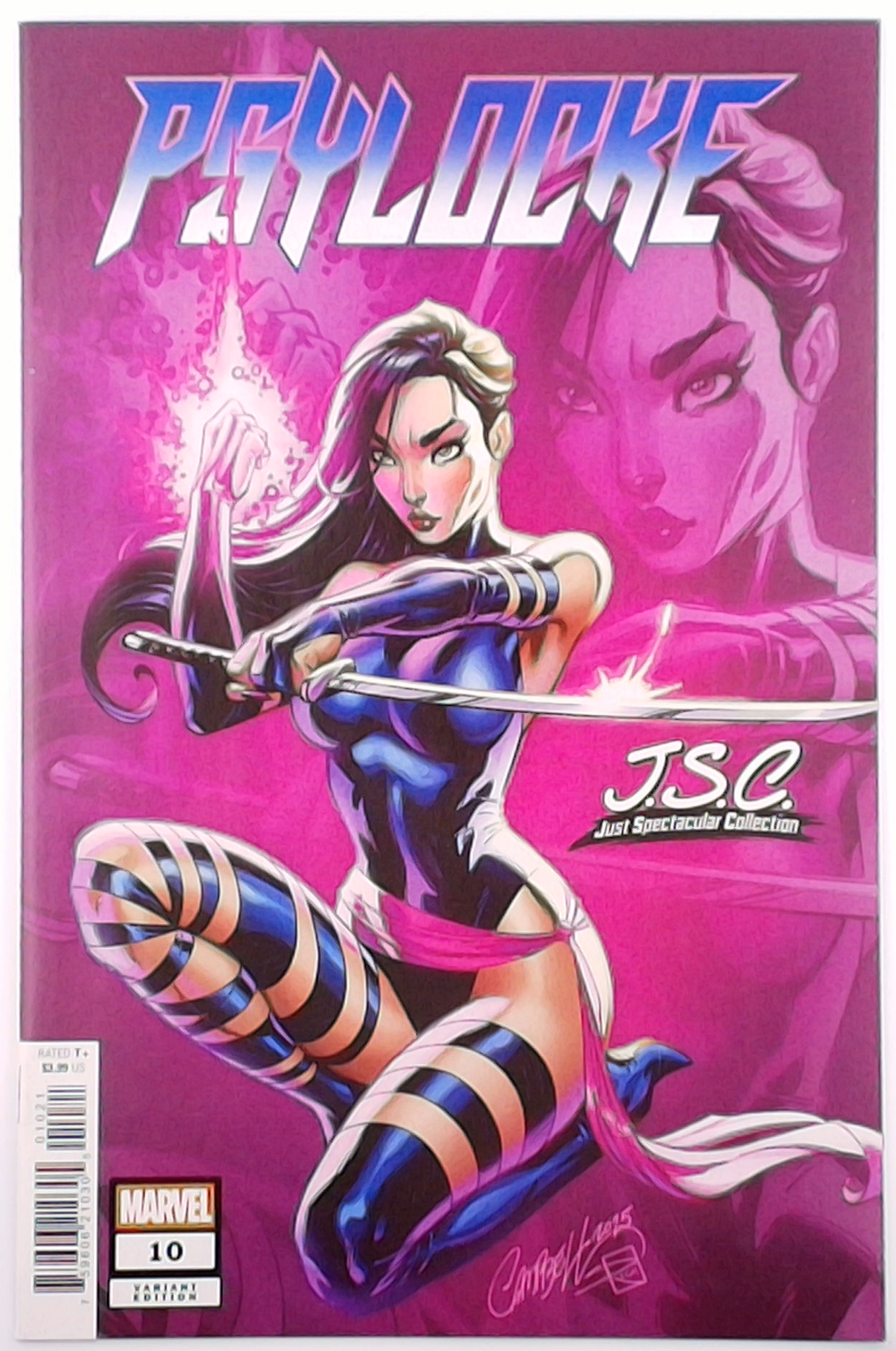 Psylocke v.2 #10B J. Scott Campbell Just Spectacular Collection Variant