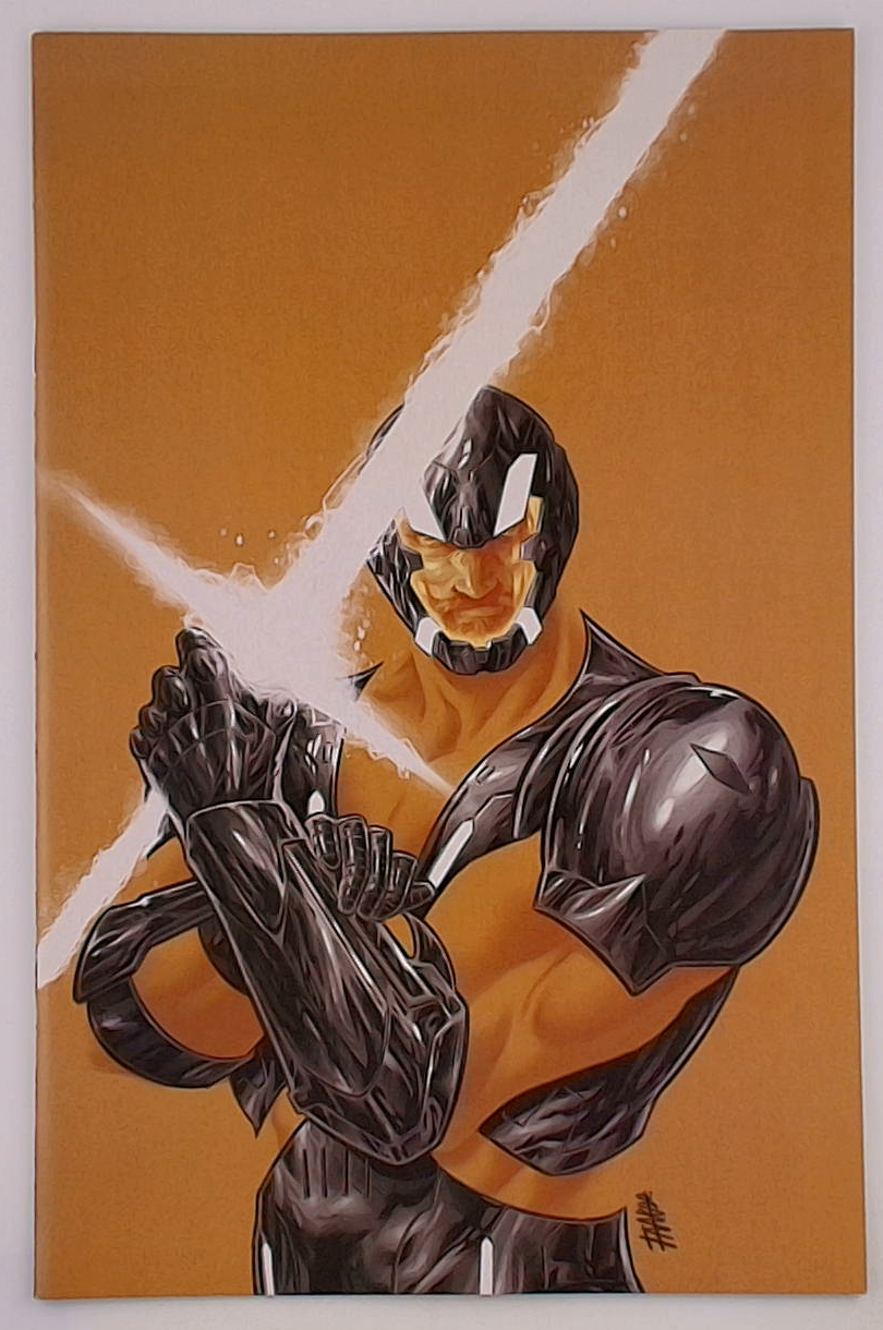 X-O Manowar Black, White & Gold #1D Quesada Gold Foil